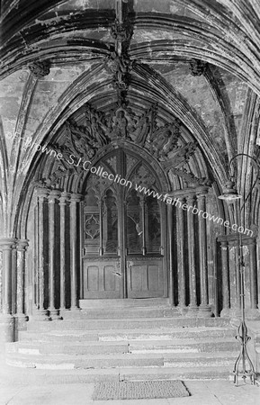 CATHEDRAL N.DOOR TO E.CLOISTER (OR N.E. DOOR E.CLOISTERS)